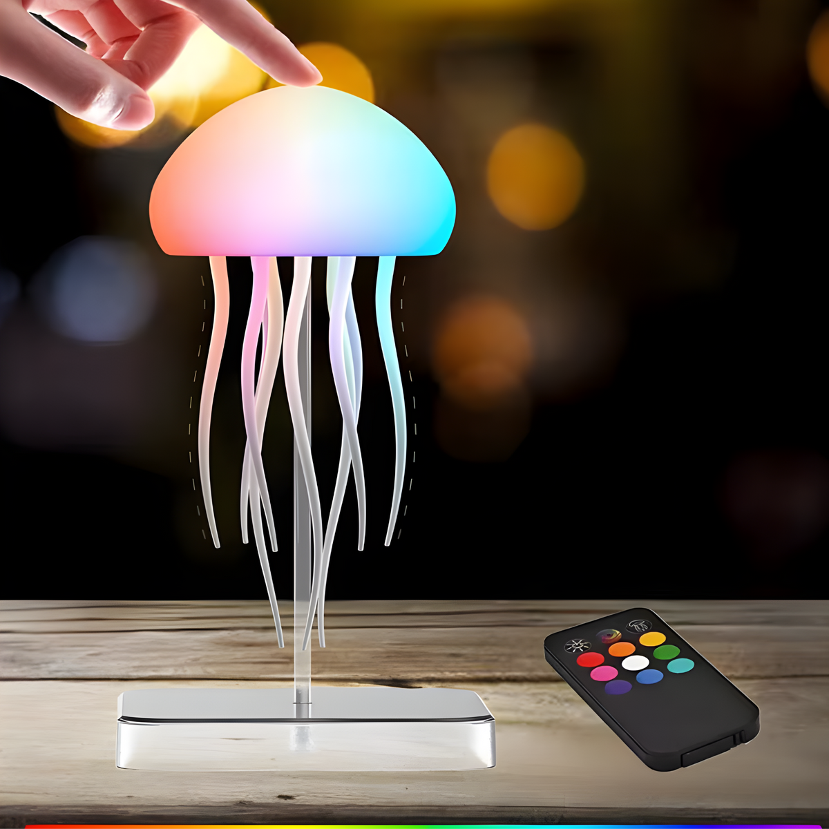Stavor Progetto Jellyfish Mood Light – RGB LED Night Lamp with Remote Control